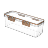 Maxbell Pasta Container Clear Rectangular Storage Box for Dorms Fridge Noodles L