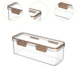 Maxbell Pasta Container Clear Rectangular Storage Box for Dorms Fridge Noodles L