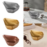 Maxbell Coffee Bean Dosing Cup Modern Display Weigh Container for Cafe Office silvery