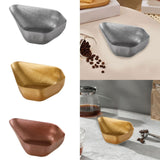 Maxbell Coffee Bean Dosing Cup Modern Display Weigh Container for Cafe Office silvery