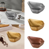 Maxbell Coffee Bean Dosing Cup Modern Display Weigh Container for Cafe Office silvery