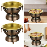 Maxbell Shabu Hot Pot Stainless Steel Cooking Pot Hot Pot for Restaurant Home Picnic Pot Height 4.5cm