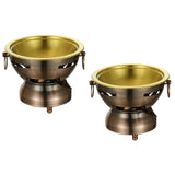 Maxbell Shabu Hot Pot Stainless Steel Cooking Pot Hot Pot for Restaurant Home Picnic Pot Height 4.5cm
