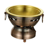 Maxbell Shabu Hot Pot Stainless Steel Cooking Pot Hot Pot for Restaurant Home Picnic Pot Height 4.5cm