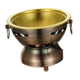 Maxbell Shabu Hot Pot Stainless Steel Cooking Pot Hot Pot for Restaurant Home Picnic Pot Height 4.5cm