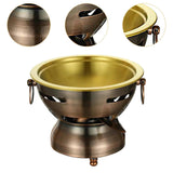Maxbell Shabu Hot Pot Stainless Steel Cooking Pot Hot Pot for Restaurant Home Picnic Pot Height 4.5cm