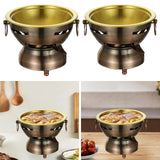 Maxbell Shabu Hot Pot Stainless Steel Cooking Pot Hot Pot for Restaurant Home Picnic Pot Height 4.5cm