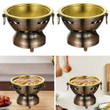 Maxbell Shabu Hot Pot Stainless Steel Cooking Pot Hot Pot for Restaurant Home Picnic Pot Height 4.5cm