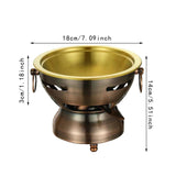 Maxbell Shabu Hot Pot Stainless Steel Cooking Pot Hot Pot for Restaurant Home Picnic Pot Height 3cm