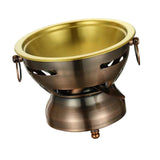 Maxbell Shabu Hot Pot Stainless Steel Cooking Pot Hot Pot for Restaurant Home Picnic Pot Height 3cm