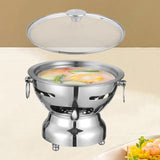 Maxbell Small Hotpot Cookware Stainless Steel Hot Pot for Household Hiking Party
