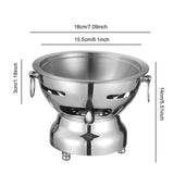Maxbell Small Hotpot Cookware Stainless Steel Hot Pot for Household Hiking Party