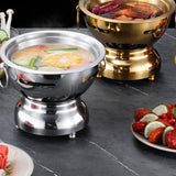 Maxbell Small Hotpot Cookware Stainless Steel Hot Pot for Household Hiking Party