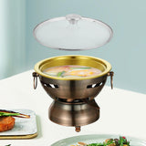 Maxbell Small Hotpot Cookware Stainless Steel Hot Pot for Household Hiking Party