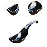 Maxbell Ramen Soup Spoon Multifunctional Tableware Ramen Noodle Soup Spoon with Fork black