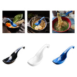 Maxbell Ramen Soup Spoon Multifunctional Tableware Ramen Noodle Soup Spoon with Fork blue