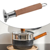 Maxbell Pan Handle Grip Anti-slip Cookware Part for Milk Pans Home Use Yukihira Pans 20cm Brown