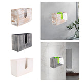 Maxbell Paper Towel Holder Tissue Box Holder Office Wood Wall Mount Tissue Dispenser old white