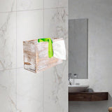 Maxbell Paper Towel Holder Tissue Box Holder Office Wood Wall Mount Tissue Dispenser old white