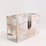 Maxbell Paper Towel Holder Tissue Box Holder Office Wood Wall Mount Tissue Dispenser old white
