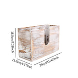 Maxbell Paper Towel Holder Tissue Box Holder Office Wood Wall Mount Tissue Dispenser old white