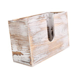 Maxbell Paper Towel Holder Tissue Box Holder Office Wood Wall Mount Tissue Dispenser old white