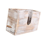 Maxbell Paper Towel Holder Tissue Box Holder Office Wood Wall Mount Tissue Dispenser old white