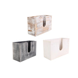 Maxbell Paper Towel Holder Tissue Box Holder Office Wood Wall Mount Tissue Dispenser old white