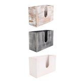 Maxbell Paper Towel Holder Tissue Box Holder Office Wood Wall Mount Tissue Dispenser old white