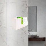 Maxbell Paper Towel Holder Tissue Box Holder Office Wood Wall Mount Tissue Dispenser white