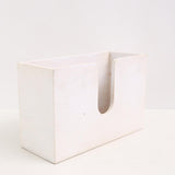 Maxbell Paper Towel Holder Tissue Box Holder Office Wood Wall Mount Tissue Dispenser white