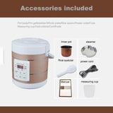 Maxbell Electric Rice Cooker 1.6L Electric Cooking Machine for Trucks Camping Travel Gold