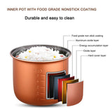 Maxbell Electric Rice Cooker 1.6L Electric Cooking Machine for Trucks Camping Travel Dark Blue