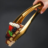 Maxbell Stainless Steel Serving Tongs Food Clamp Buffet Tongs for Food Salad Parties Gold