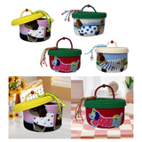 Maxbell Cotton Rope Storage Basket with Lid Woven Basket for Office Supplies White