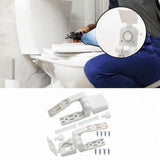 Maxbell Toilet Lid Hinges Fixtures Set Sturdy Replace Parts for Hotels Public Places