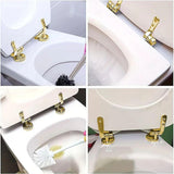 Maxbell Toilet Lid Hinges Sturdy Zinc Alloy Replacement for Hotels Public Place Home