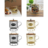 Maxbell Coffee Pod Holder Large Capacity Rustic Organizer for Countertop Kitchen Bar S black