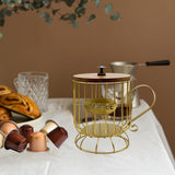 Maxbell Coffee Pod Holder Large Capacity Rustic Organizer for Countertop Kitchen Bar S gold