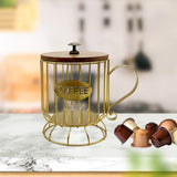 Maxbell Coffee Pod Holder Large Capacity Rustic Organizer for Countertop Kitchen Bar S gold