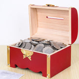 Maxbell Wooden Piggy Bank Wooden Saving Box for Children Gifts Home Decoration Party M