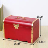 Maxbell Wooden Piggy Bank Wooden Saving Box for Children Gifts Home Decoration Party L