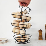 Maxbell Spiral Egg Dispenser Rack Eggs Container Egg Holder for Cabinet Counter Home