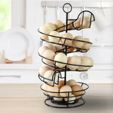 Maxbell Spiral Egg Dispenser Rack Eggs Container Egg Holder for Cabinet Counter Home