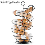 Maxbell Spiral Egg Dispenser Rack Eggs Container Egg Holder for Cabinet Counter Home