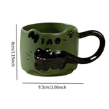 Maxbell Ceramic Coffee Mug with Handle Unique Coffee Cup for Restaurant Kitchen Cafe green