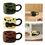 Maxbell Ceramic Coffee Mug with Handle Unique Coffee Cup for Restaurant Kitchen Cafe green