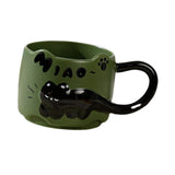 Maxbell Ceramic Coffee Mug with Handle Unique Coffee Cup for Restaurant Kitchen Cafe green