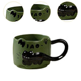 Maxbell Ceramic Coffee Mug with Handle Unique Coffee Cup for Restaurant Kitchen Cafe green