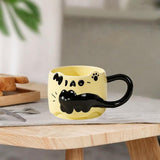 Maxbell Ceramic Coffee Mug with Handle Unique Coffee Cup for Restaurant Kitchen Cafe beige